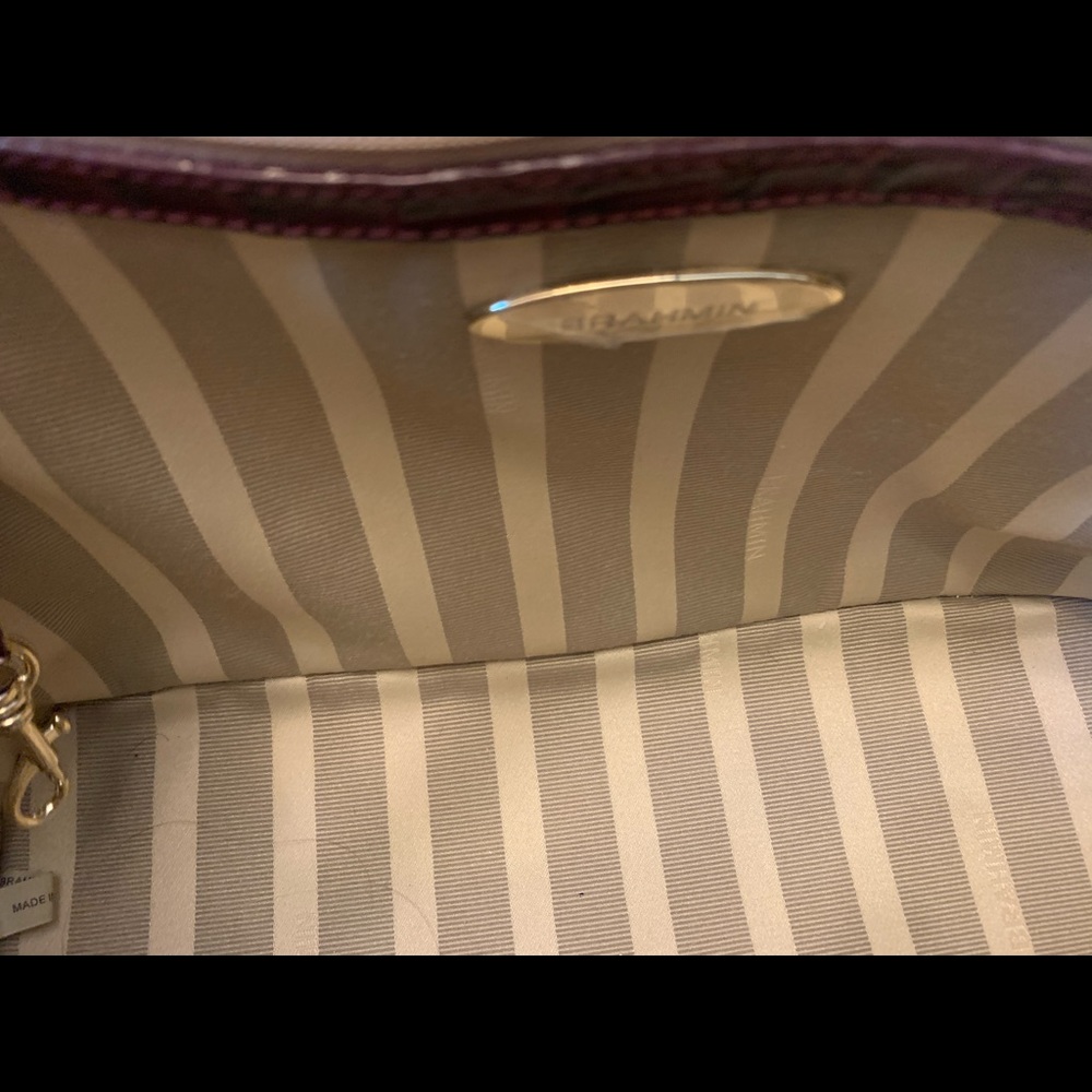 BRAHMIN handbag, burgundy leather and mohair! 👜 - Picture 7 of 7